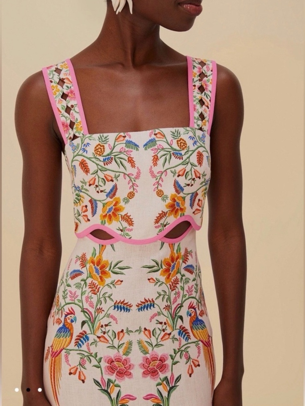 FARM Rio Floral Embroidered Mini Dress - Small - Never worn!!! - Picture 2 of 6